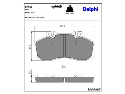 LP662 Delphi Гальмівні колодки до дисків