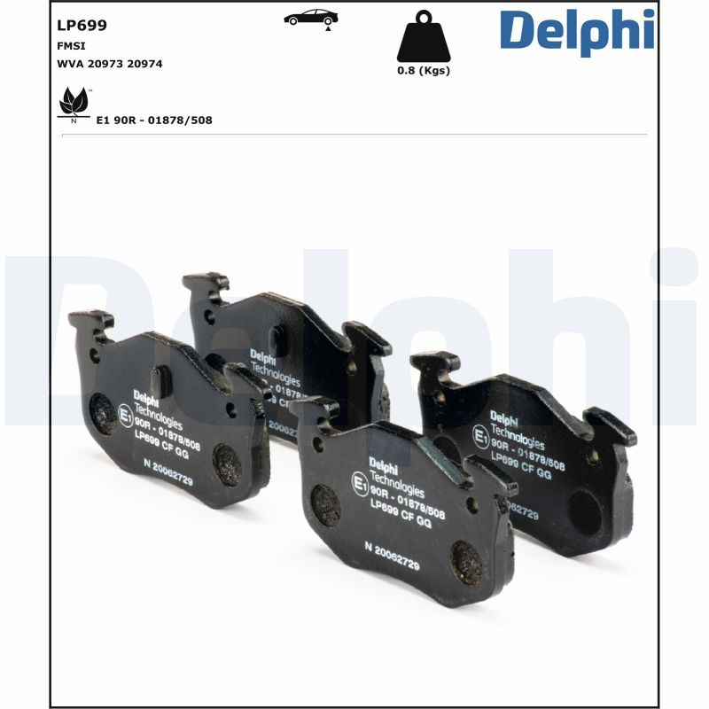 LP699 Delphi Гальмівні колодки до дисків
