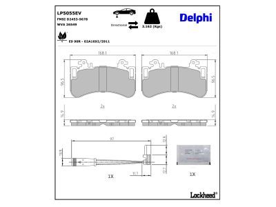 LP810 Delphi Гальмівні колодки до дисків