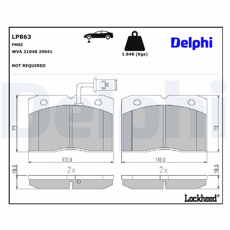 LP863 Delphi Гальмівні колодки до дисків