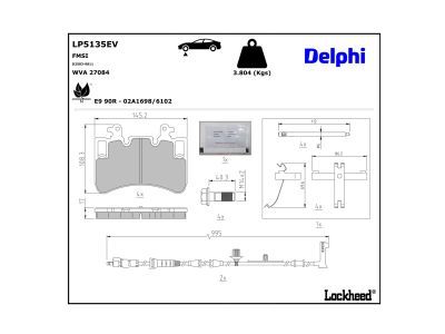 LP914 Delphi Гальмівні колодки до дисків (з болтами)