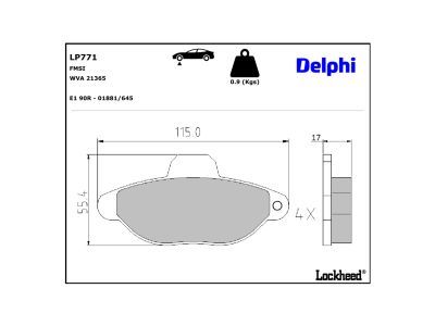 LS1604 Delphi Гальмівні колодки до барабанів