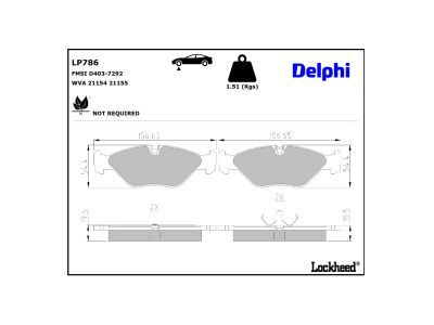LS1645 Delphi Гальмівні колодки до барабанів