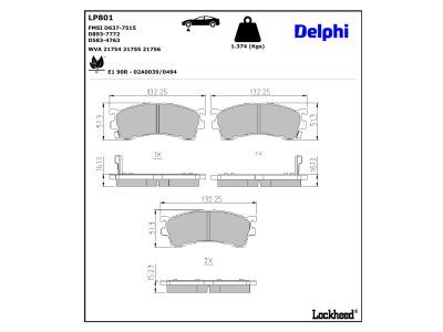 LS1685 Delphi Гальмівні колодки до барабанів