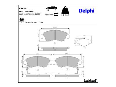LS1714 Delphi Гальмівні колодки до барабанів