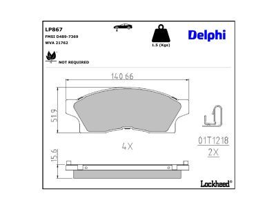 LS1883 Delphi Гальмівні колодки до барабанів