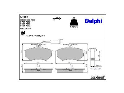 LS1922 Delphi Гальмівні колодки до барабанів