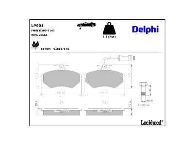 LS1965 Delphi Гальмівні колодки до барабанів