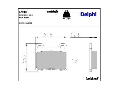 LS1996 Delphi Гальмівні колодки до барабанів