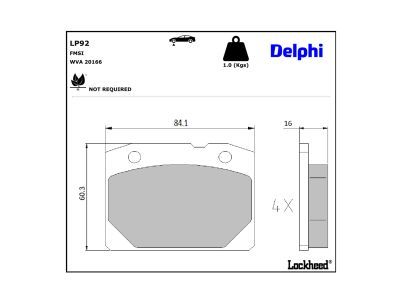 LS2006 Delphi Гальмівні колодки до барабанів