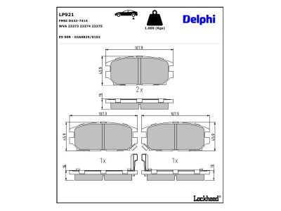 LS2008 Delphi Гальмівні колодки до барабанів