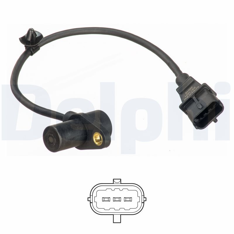 SS11241 Delphi Датчик положення колінвалу Hyundai Accent/Elantra/Kia Cee'd 1.4-1.6 CRDi 05- (L=275mm кабель)
