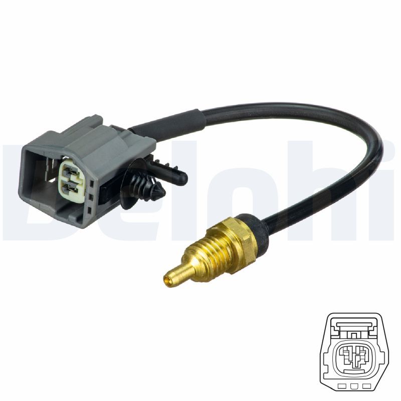 TS10492 Delphi Датчик температури охолоджуючої рідини Ford Connect 1.8 TDCi 02-13 (M12x1.75)