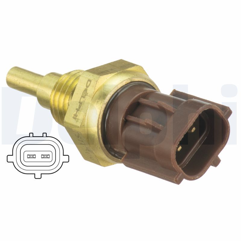 TS10509 Delphi Датчик температури охолоджуючої рідини Fiat Sedici 1.6 16V 06-14 (2 конт.)