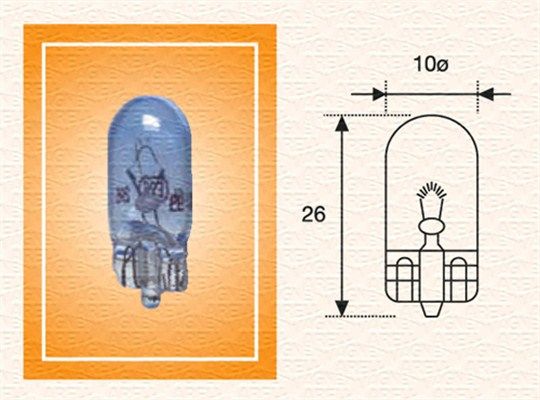 Magneti Marelli 002051900000 Автолампа W5W 12V 5W W2.1x9.5d Standard (без цоколя) (W5W 12V Blue)