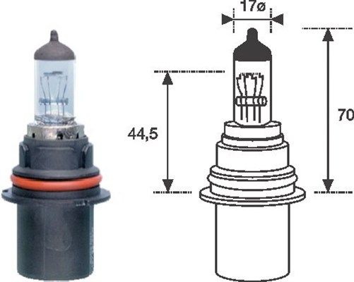 Magneti Marelli 002555200000 Автолампа HB1 12V 65/45W P29t Standard (HB1 12V)