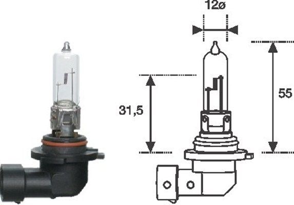 Magneti Marelli 002577200000 Лампа розжарювання HB3 12V 60W P20d (вир-во Magneti Marelli)