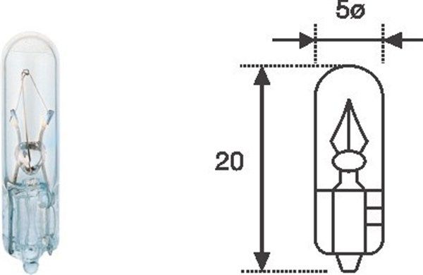 Magneti Marelli 003721100000 Автолампа T5 12V 1.2W W2x4.6d Стандарт (T5 1,2W 12V)