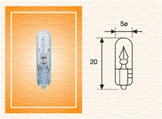 Magneti Marelli 003722100000 Автолампа T5 24V 1.2W W2x4.6d Standard 24V (без цоколя) (T5 1,2W 24V)