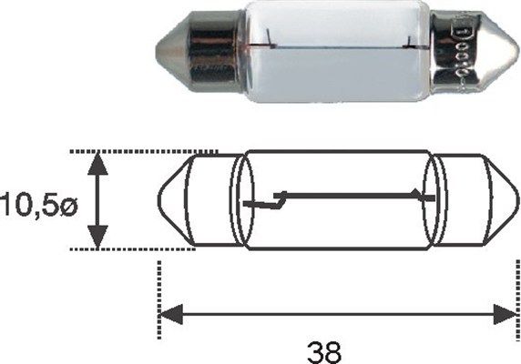 Magneti Marelli 009418100000 Автолампа C5W 12V 5W SV8.5-8 Standard (C5W 12V)