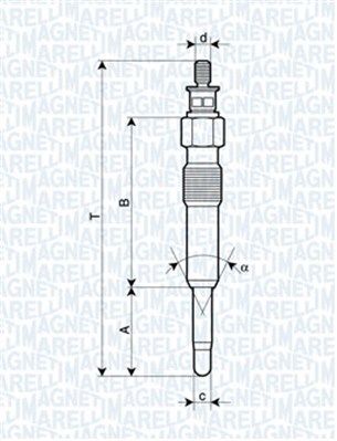 Magneti Marelli 062503901304 Свічка розжарювання