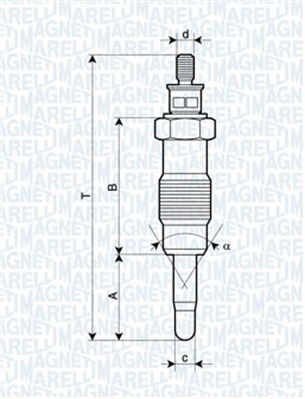 Magneti Marelli 062580704304 Свічка розжарювання