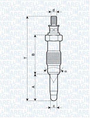 Magneti Marelli 062583003304 Свічка розжарювання
