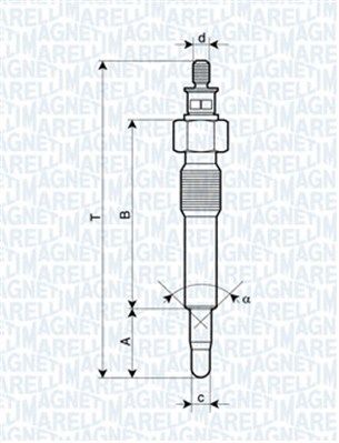 Magneti Marelli 062583202304 Свічка розжарювання