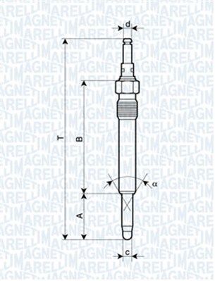 Magneti Marelli 062900003304 Свічка розжарювання