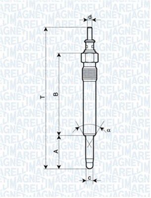 Magneti Marelli 062900004304 Свічка розжарювання
