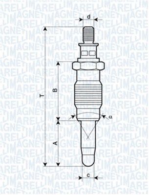 Magneti Marelli 062900005304 Свічка розжарювання