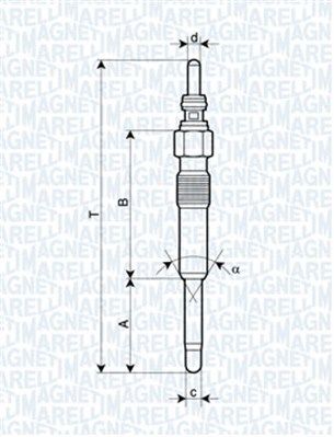 Magneti Marelli 062900006304 Свічка розжарювання