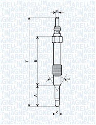 Magneti Marelli 062900014304 Свічка розжарювання