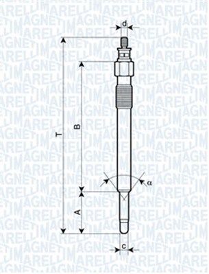 Magneti Marelli 062900020304 Свічка розжарювання