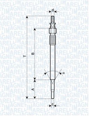 Magneti Marelli 062900022304 Свічка розжарювання
