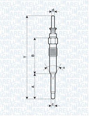 Magneti Marelli 062900023304 Свічка розжарювання