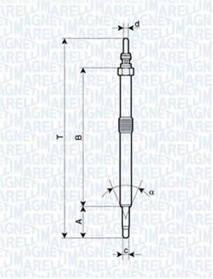 Magneti Marelli 062900026304 Свічка розжарювання Renault Master/Trafic 2.5dCi (UC29A)