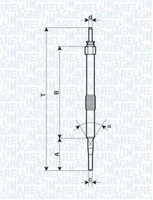 Magneti Marelli 062900033304 Свічка розжарювання