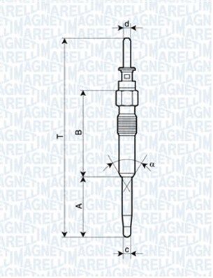 Magneti Marelli 062900039304 Свічка розжарювання