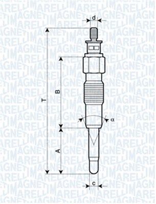 Magneti Marelli 062900040304 Свічка розжарювання