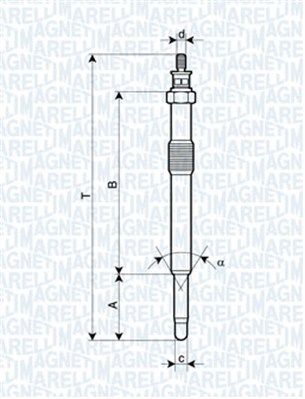 Magneti Marelli 062900049304 Свічка розжарювання