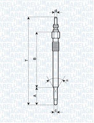 Magneti Marelli 062900050304 Свічка розжарювання