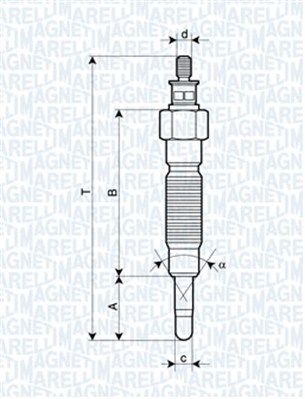 Magneti Marelli 062900064304 Свічка розжарювання Mitsubishi Pajero/Mitsubishi L 200/300/Kia Pregio 2