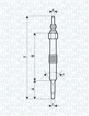 Magneti Marelli 062900067304 Свічка розжарювання