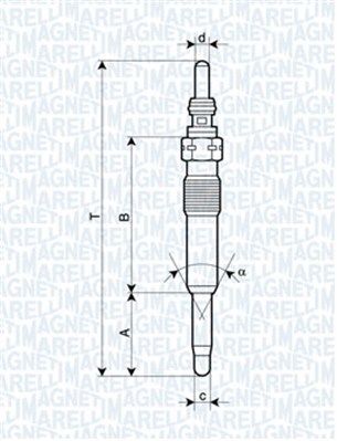 Magneti Marelli 062900071304 Свічка розжарювання