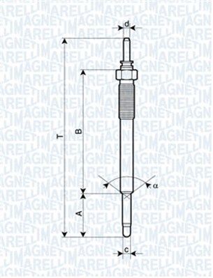 Magneti Marelli 062900074304 Свічка розжарювання