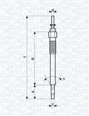 Magneti Marelli 062900076304 Свічка розжарювання