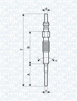 Magneti Marelli 062900079304 Свічка розжарювання