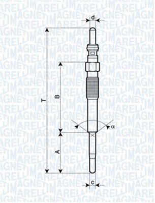 Magneti Marelli 062900080304 Свічка розжарювання