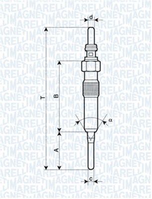 Magneti Marelli 062900087304 Свічка розжарювання